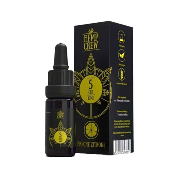 Hemp Crew - Freche Zitrone - CBD Öl 5% (500mg) - 10ml