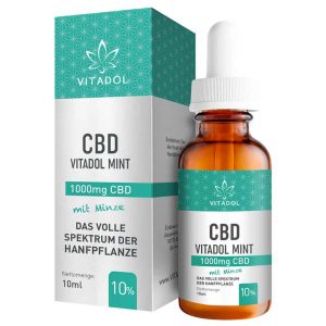 Vitadol-CBD Öl-Minze-10%-Hanf-Hemp-Pflanze