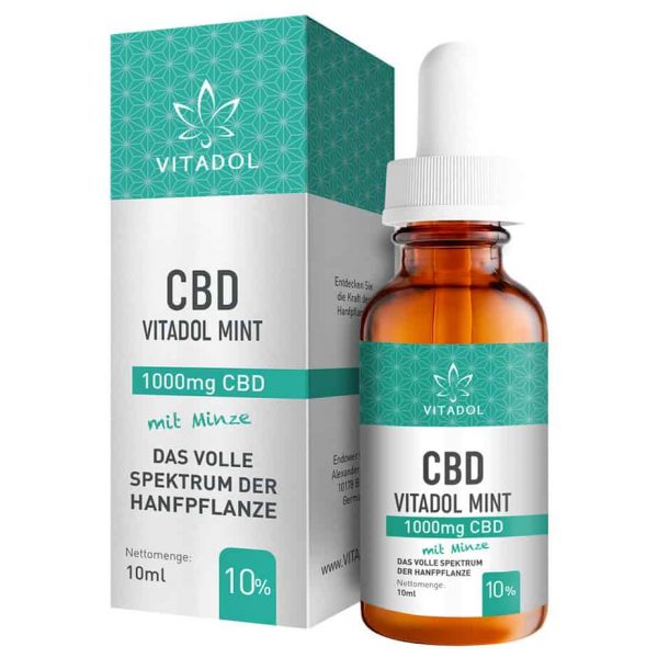 Vitadol-CBD Öl-Minze-10%-Hanf-Hemp-Pflanze